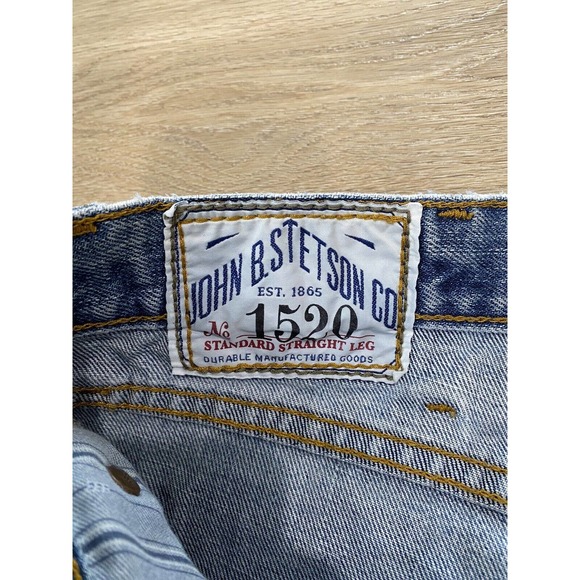 Stetson Jeans John Straight Leg Blue Mens Denim Standard Modern Size 36 x 32 - Picture 5 of 8